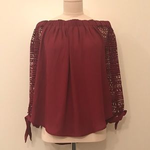 Express Burgundy Blouse